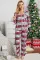 Red Shirt Collar Plaid Button Down Christmas Pajama Set