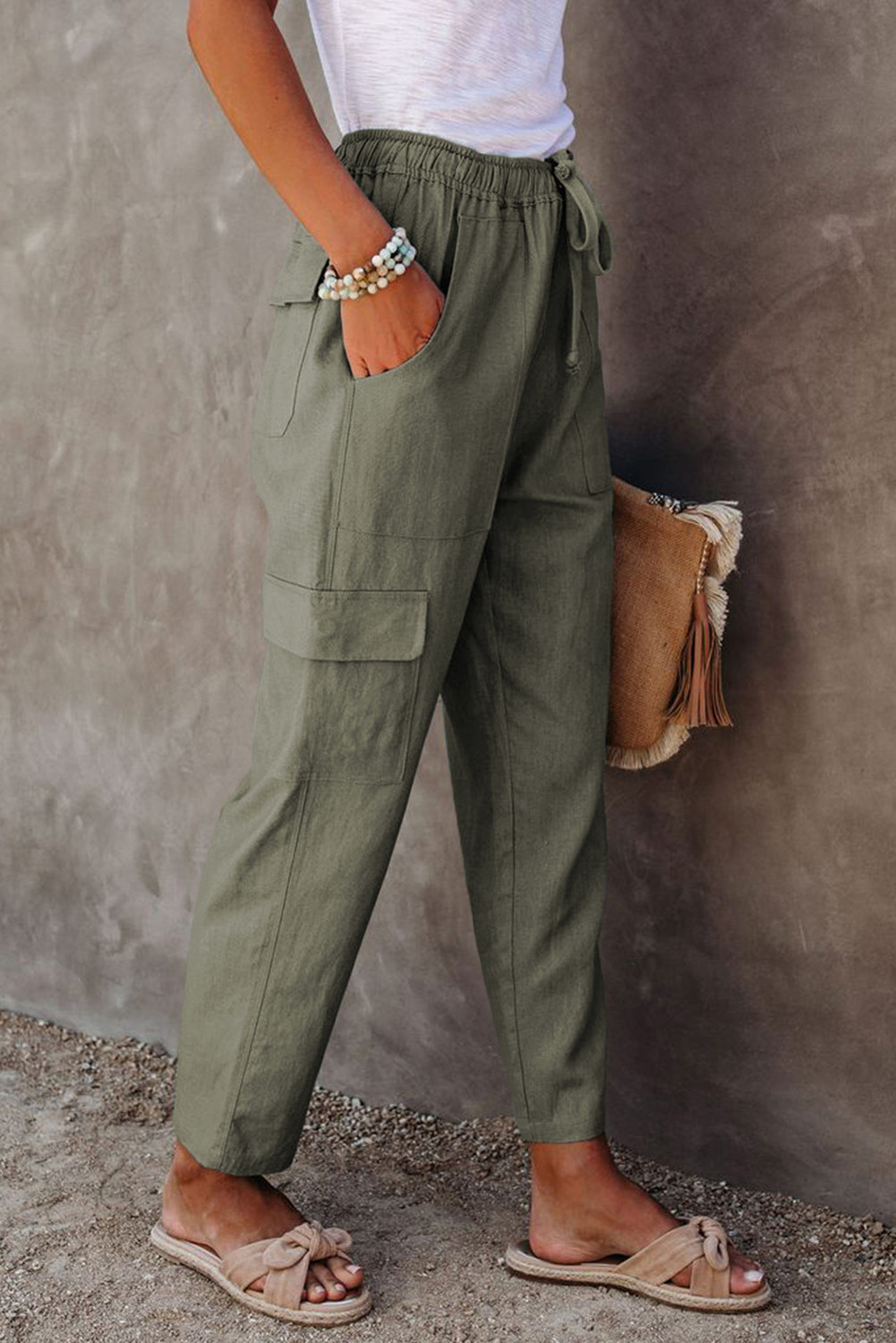 linen cargo pants mens