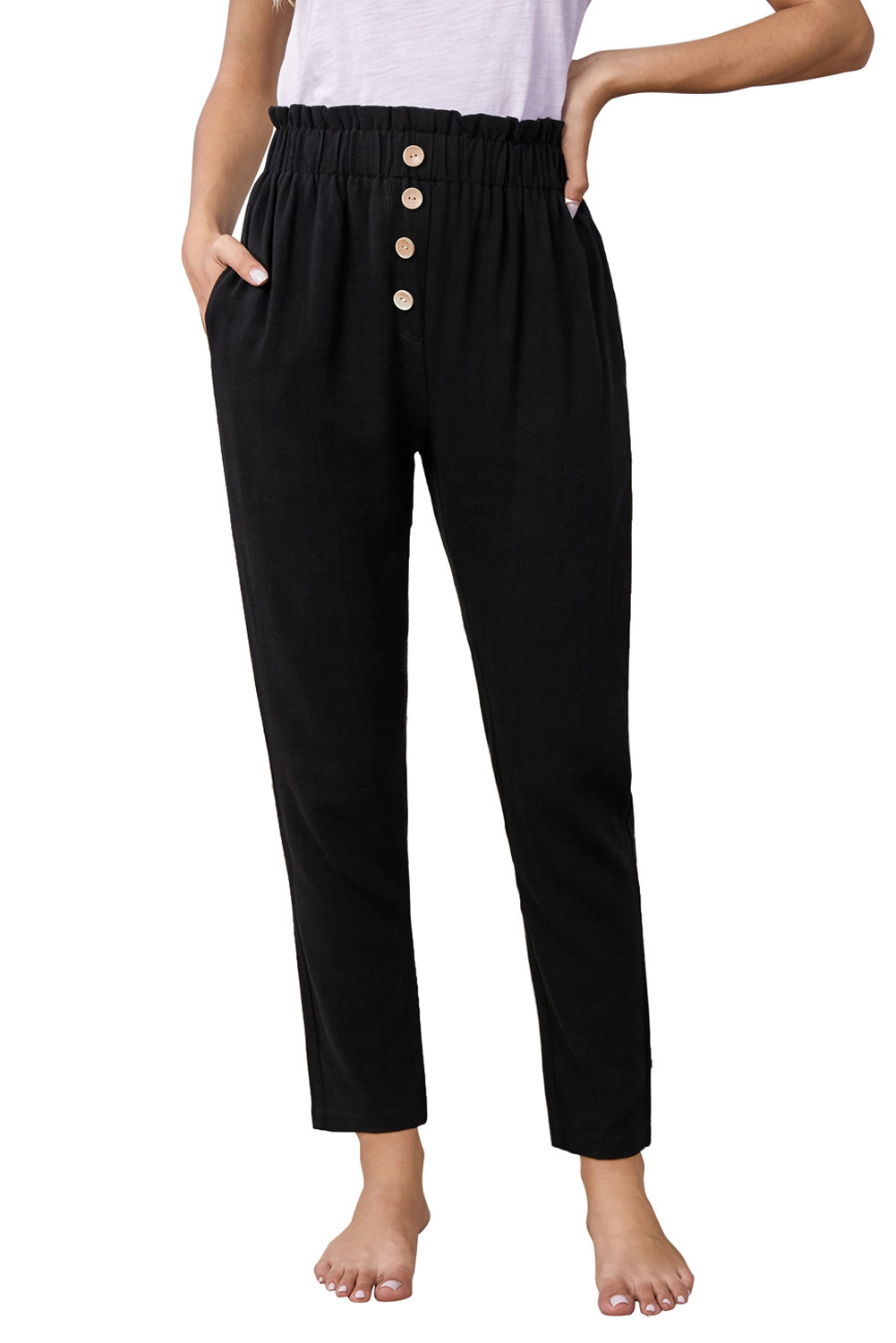 black linen pants